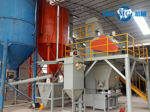 年產(chǎn)10萬(wàn)噸干粉砂漿生產(chǎn)線的組成，年產(chǎn)10萬(wàn)噸干粉砂漿生產(chǎn)線有什么優(yōu)勢(shì)？